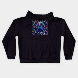 Bulldog abstract pop art Kids Hoodie